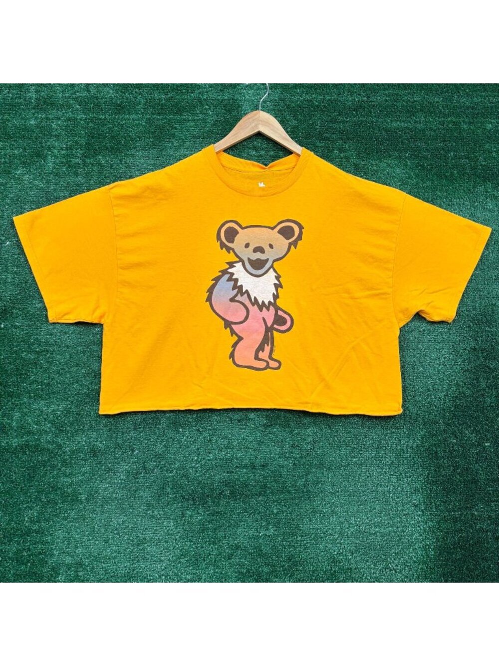 The Grateful Dead Dancing Bear Rock Band Crop Top Size Extra Large